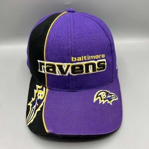 Vintage Baltimore Ravens Hat Men Purple NFL Reebok Strap Back Cap Cotton